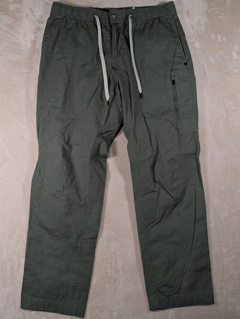 Vuori Mens Medium Olive Green Ripstop Climber Pants V412 Stretch Hiking Outdoor